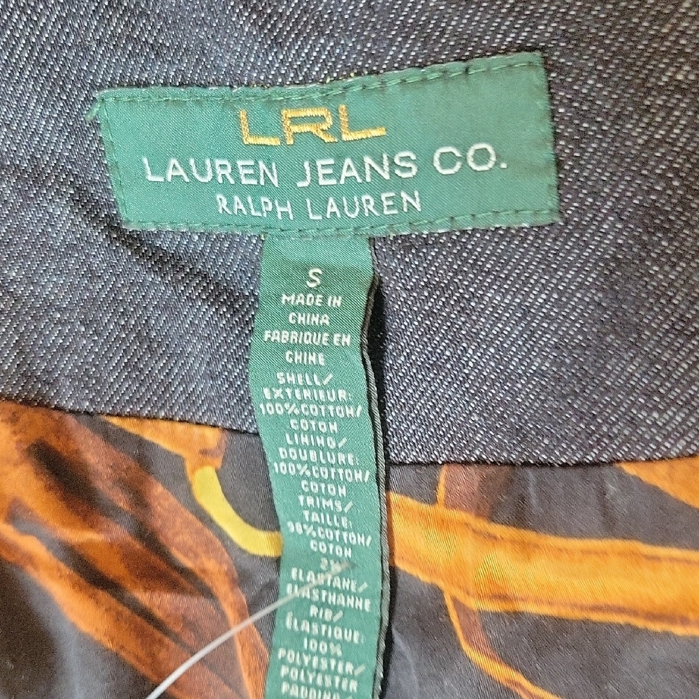 Ralph Lauren Vintage Black Denim Quilted Chore Jacket - Picture 11 of 14